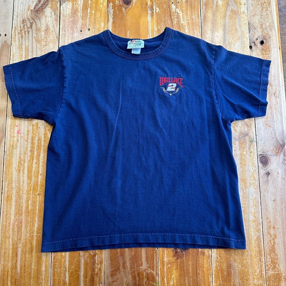 VTG Chase Authentics Rusty Wallace Miller Lite #2 Shirt Womens Large Made in USA